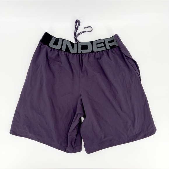 Under Armour Men's Dark Plum Athletic Shorts - Picture 5 of 6